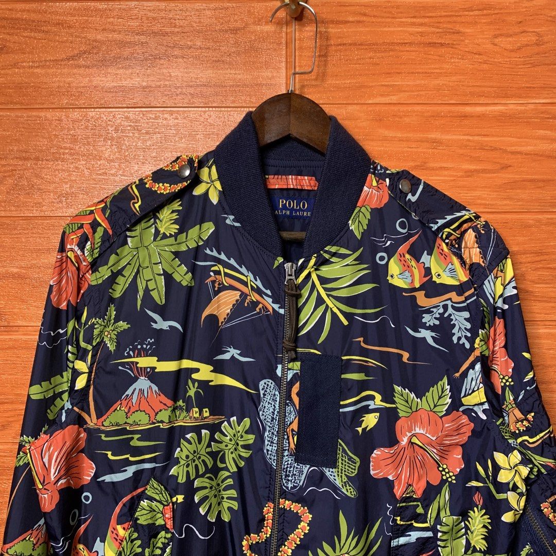 Ralph Lauren RL Hawaiian Bomber Jacket (Category: Coats, Jackets and Outerwear) located in Quezon City. Submitted by donklasiko (Listing ID 1463636094, Image 3). Description: Condition: 9.5+/10 Pristine condition Issue: non Refer to the dimension 🤗 PM FOR MORE DETAILS NO RETURN, NO EXCHANGE & NO REFUND! ✅I ALSO ACCEPT TRADE/SWAP TO ANYTHING JUST DROP YOUR OFFER Please manage your expectations, this is a secondhand item. What you see is what you 