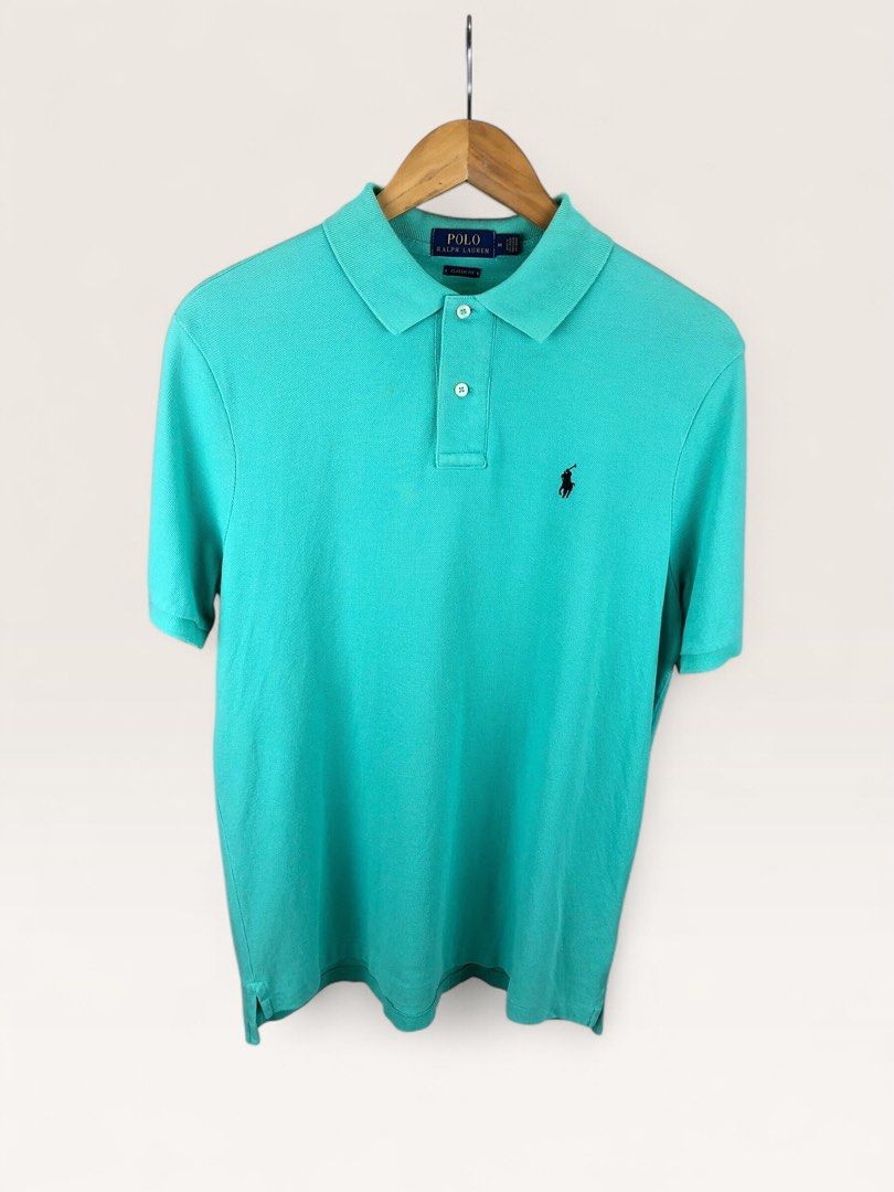 Ralph Lauren Teal Polo Shirt (Category: Tshirts & Polo Shirts ) located in Manila. Submitted by 12essentials (Listing ID 1463664736, Image 1). Description: 📌 Excellent Condition 📌 M on tag 📌 Length 30’ Width 21’.