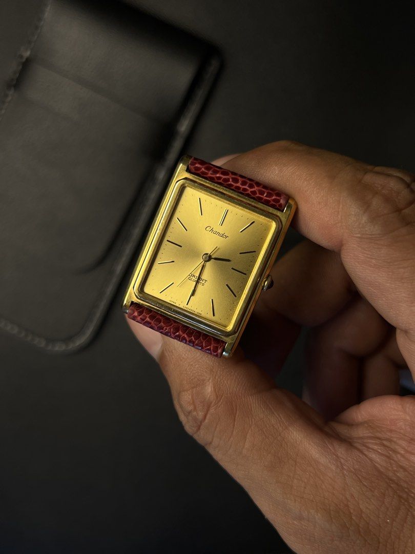 Rare Orient Chandor Tank (Category: Men's Watches) located in Quezon City. Submitted by phcrisis (Listing ID 1463709869, Image 1). Description: Rare Orient Chandor Tank Quartz 27mm Case 34mm Lug to lug 5mm Case heigt Working perfect condition 7,500.