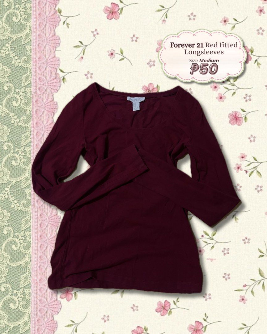 Red Longsleeves (Category: Longsleeves) located in Pasig City. Submitted by kcs.decluttering (Listing ID 1463676366, Image 1). Description: .