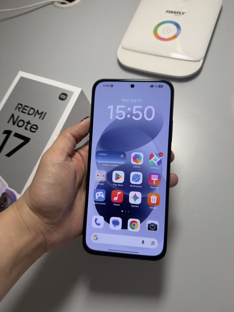 Redmi Note 17 (Category: Xiaomi) located in Manila. Submitted by alendlr (Listing ID 1463631354, Image 1). Description: Brandnew. Used for unboxing only. Inclusions: Charger Phone case.