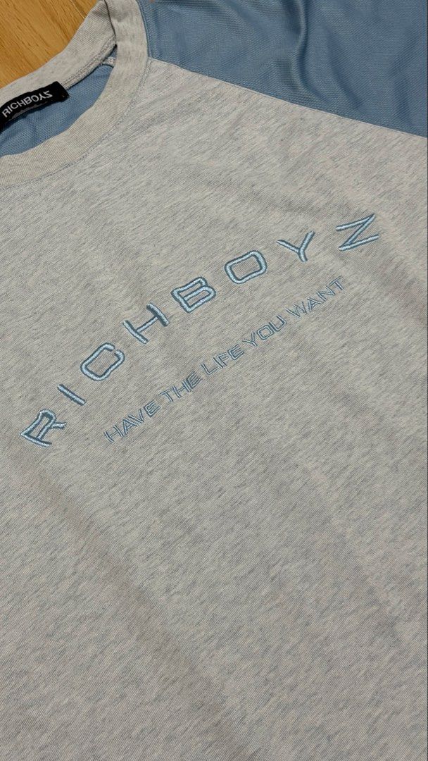 RICHBOYZ Raglan tee - Heather gray (Category: Tshirts & Polo Shirts ) located in Dagupan City. Submitted by jirogabriels (Listing ID 1463631024, Image 2). Description: BRANDNEW CONDITION, used once only! .
