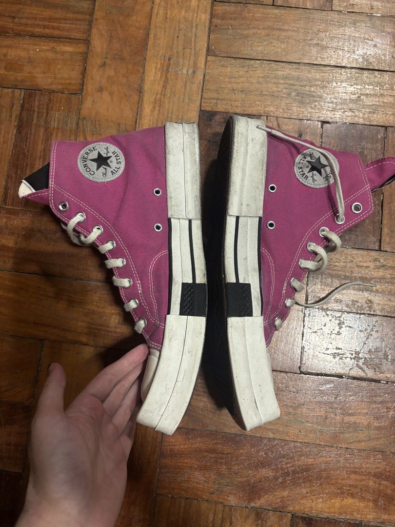 Rick Owens Converse drkshdw PINK size 11 (Category: Casual Shoes) located in San Juan City. Submitted by venturea (Listing ID 1463602272, Image 2). Description: very good condition, just needs a cleaning imo DM for more details or pics Size 11 Price is Nego.