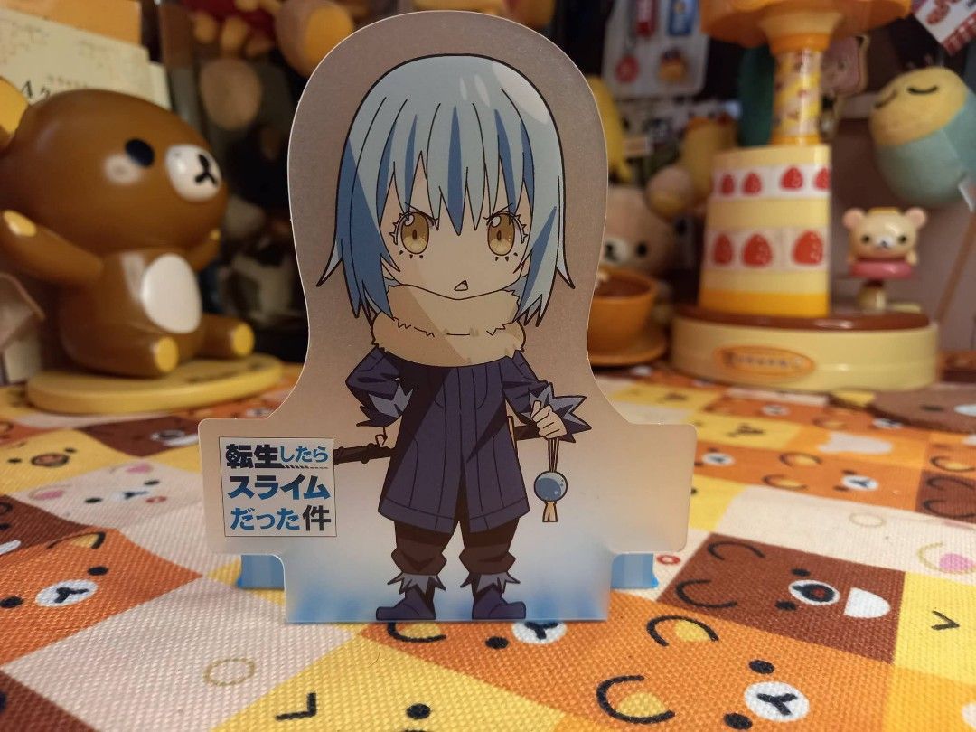 Rimuru Tempest pop-up coaster (Category: Figurines & Statues) located in Bulacan. Submitted by arax_kumashop (Listing ID 1463694933, Image 1). Description: - Cute standee featuring Rimuru Tempest in human form. - Base includes the TENSURA logo. - Ideal for fans of That Time I Got Reincarnated as a Slime. - Great for decorating desks or shelves..