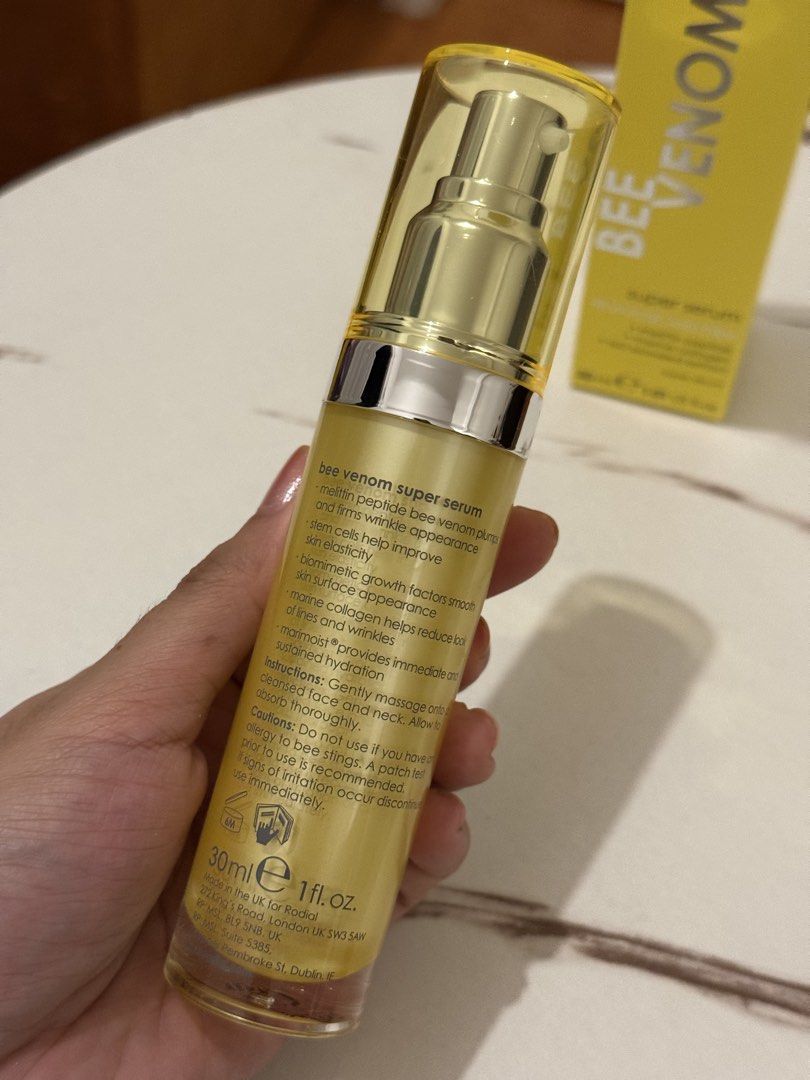 Rodial Bee Venom Super Serum 30ml (Category: Face Care) located in Quezon City. Submitted by quirksandcurls (Listing ID 1463712085, Image 3). Description: Worth 16k+ .