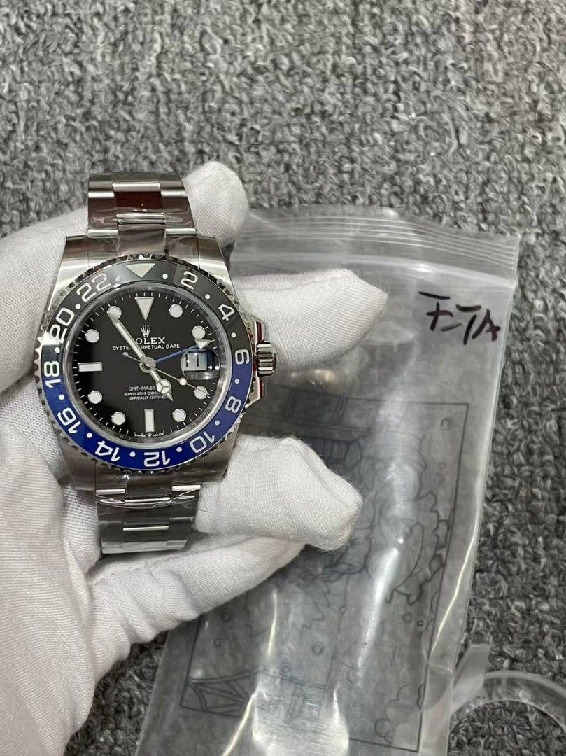 Rolex GMT-Master II Black Blue Ceramic Bezel Watch (Category: Luxury Watches) located in Manila. Submitted by triplej27 (Listing ID 1463626941, Image 2). Description: - Rolex GMT-Master II - Black dial - Blue and black ceramic bezel - Stainless steel Oyster bracelet - Automatic movement - Date display - Two time zone capability - Ideal for travel or daily wear - Includes original packaging.
