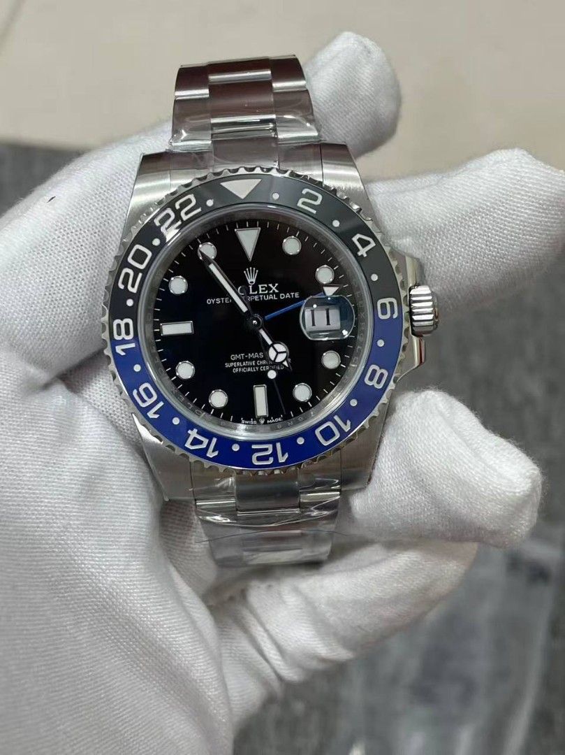 Rolex GMT-Master II Black Blue Ceramic Bezel Watch (Category: Luxury Watches) located in Manila. Submitted by triplej27 (Listing ID 1463626941, Image 1). Description: - Rolex GMT-Master II - Black dial - Blue and black ceramic bezel - Stainless steel Oyster bracelet - Automatic movement - Date display - Two time zone capability - Ideal for travel or daily wear - Includes original packaging.