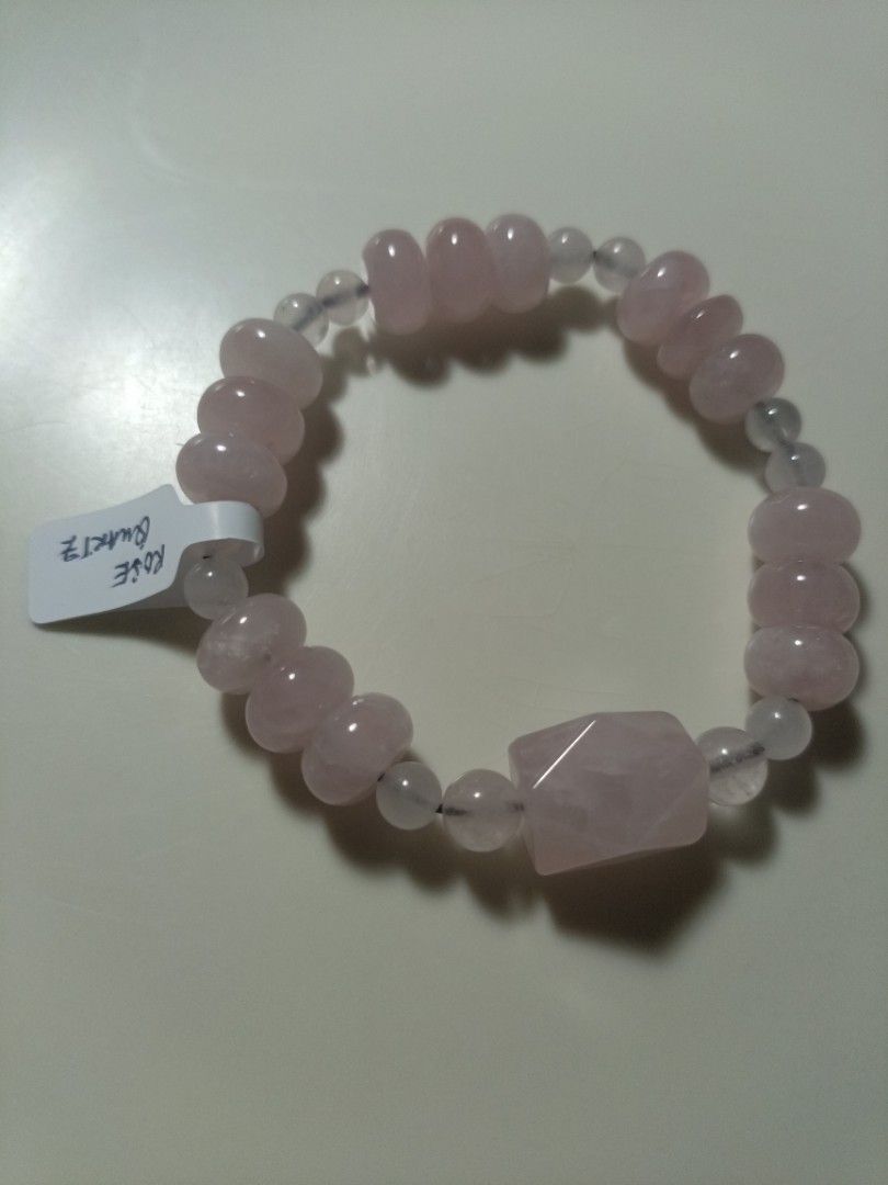 Rose Quartz Bracelet (with Charm and Abacus Mixed) (Category: Bracelets) located in San Antonio. Submitted by thriftsandcharms (Listing ID 1463735070, Image 2). Description: 1 pc only gcash Olongapo City +sf pm for more details.