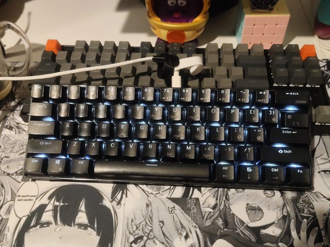 Royal Kludge RK61 Mechanical Keyboard (Category: Computer Keyboard) located in Mabalacat. Submitted by dam-sun (Listing ID 1463644418, Image 2). Description: - Royal Kludge RK61 Mechanical Keyboard - Compact 60% Layout: Saves desk space - RGB Backlighting: Customizable lighting effects - Connectivity: USB wired - Condition: Works well - Reason for Selling: Upgraded to a new keyboard.