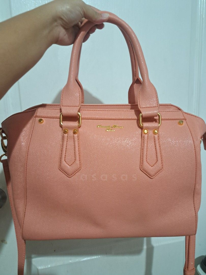 Samantha Thavasa Salmon Pink (Category: Luxury Bags & Wallets) located in Quezon City. Submitted by pnkmrmd (Listing ID 1463648457, Image 2). Description: Bought from Japan pasabuy Good as new, Never been use No flaws Gold hardware, No tarnish Price is negotiable Loc is QC PM PM.