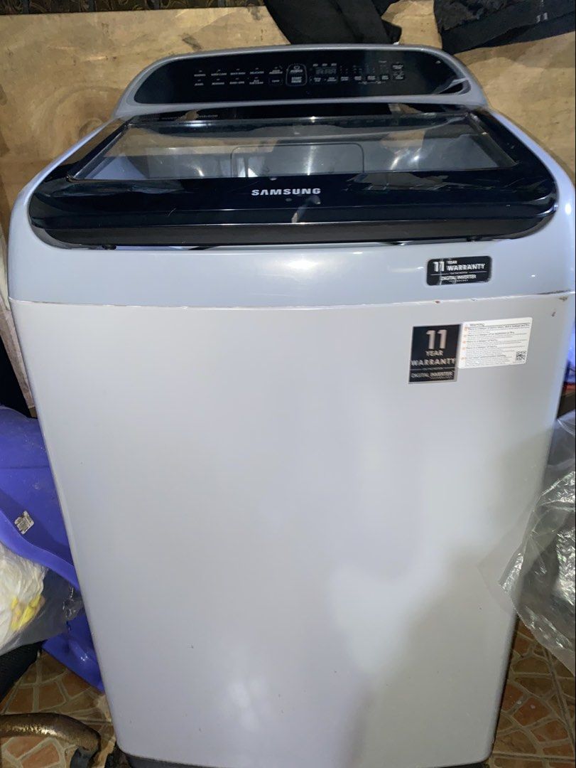 Samsung Digital Inverter Washing Machine (10kg) (Category: Washing Machines and Dryers) located in Antipolo. Submitted by chamm_424 (Listing ID 1463663229, Image 2). Description: ₱12,000 - Samsung Washing Machine - Digital Inverter with Wobble Technology - Fully automated - No repair history - 10kg DM!! 😇😇😇 .