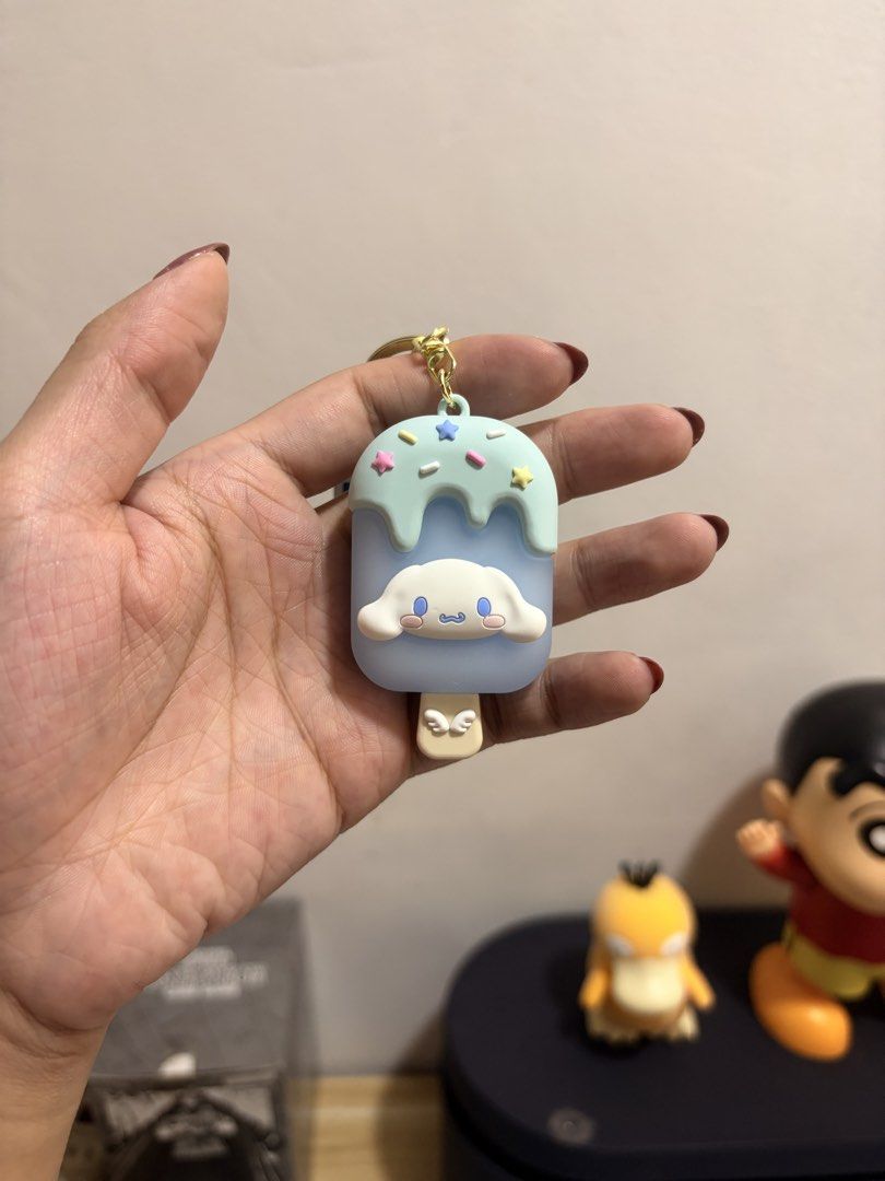 Sanrio Cinnamoroll Keychains - Various Styles (Category: Character Goods) located in Caloocan City. Submitted by neverletmigo (Listing ID 1463693660, Image 3). Description: Pricelist: - Ice Cream Keychain: 559 - Furry Keychain: 649 - Acrylic Box Keychain: 649 - Teddy Bear Keychain: 749 MOP: GoTyme | BPI Meetups Preferred (Weekends Only): SM Grand Central | SM North EDSA | Trinoma Shipping via: LBC | Grab | Lalamove 📩 PM to order or inquire. 💰 P