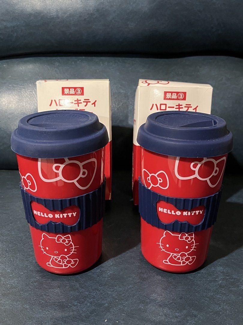 Sanrio Hello Kitty plastic tumbler (Category: Water Bottles & Tumblers) located in Lucena. Submitted by aisanolshop (Listing ID 1463631929, Image 1). Description: 3pcs available Silicone lid A bit dusty Damaged box.