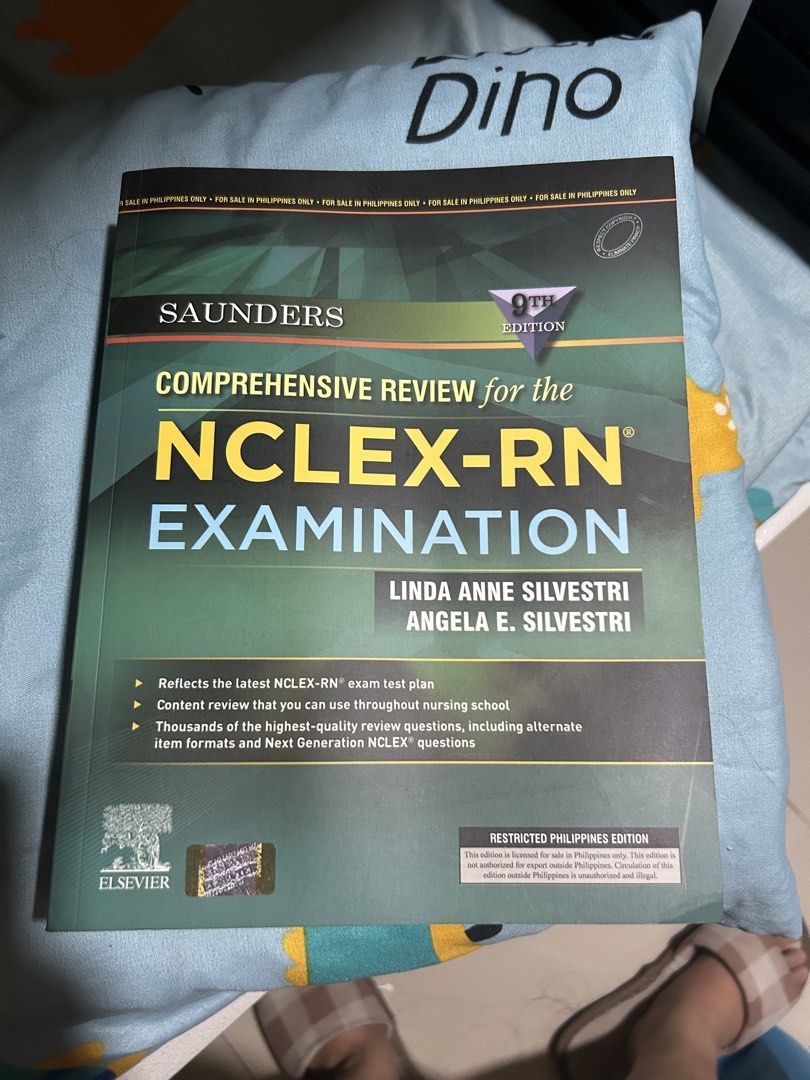 Saunders Comprehensive Review for the NCLEX-RN Examination 9th Edition (Category: Textbooks) located in Manila. Submitted by gumberbear (Listing ID 1463720006, Image 1). Description: has a name on the lower part.