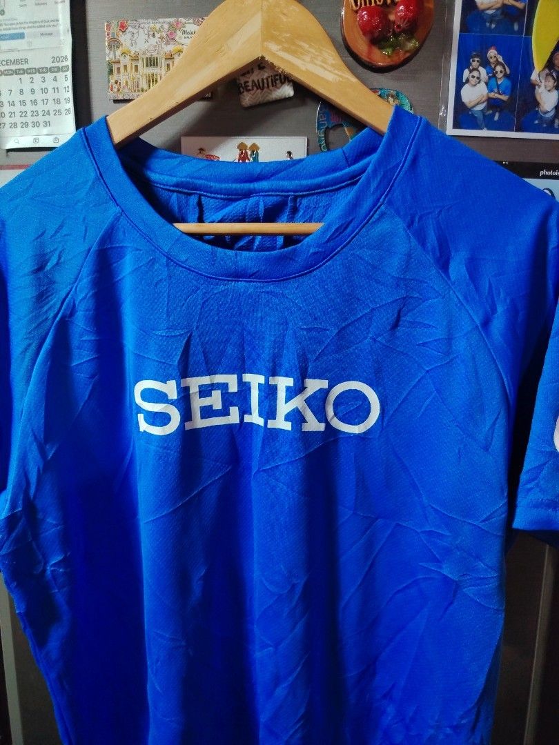 Seiko x Asics Drifit Tee (Category: Tshirts & Polo Shirts ) located in General Santos City (Dadiangas). Submitted by rafaelmir09800 (Listing ID 1463694419, Image 2). Description: - Blue t-shirt - Features Seiko logo on front - Asics logo on back and sleeve - Made by Asics - Ideal for sports or casual wear - Comfortable and breathable fabric.