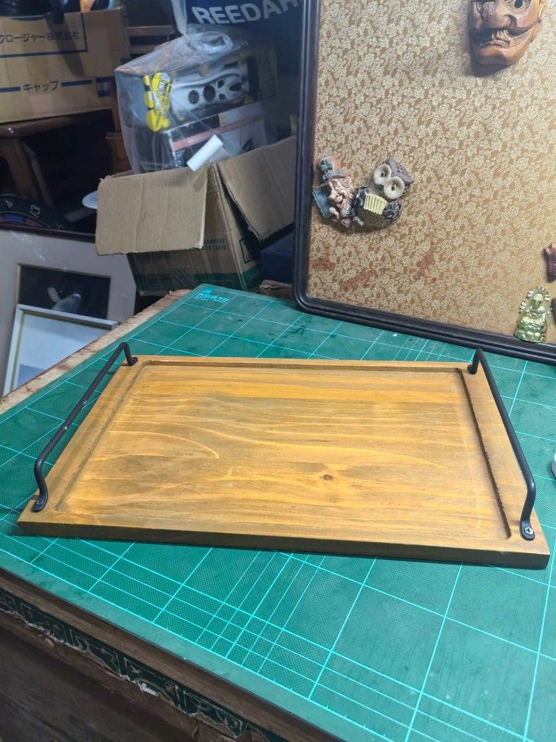 Serving Tray Wooden (Category: Other Kitchenware & Tableware) located in Cebu City. Submitted by dudes_villanueva (Listing ID 1463605550, Image 3). Description: Serving Tray Wooden In good condition - see all pics for overall condition. Size: L13.5in x W9in.