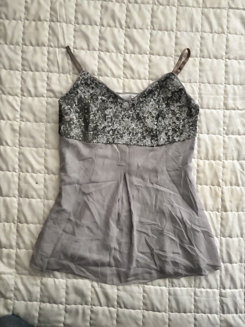 Silver Sequin Camisole (Category: Sleeveless) located in Tarlac. Submitted by lucyfinds (Listing ID 1463689293, Image 2). Description: .