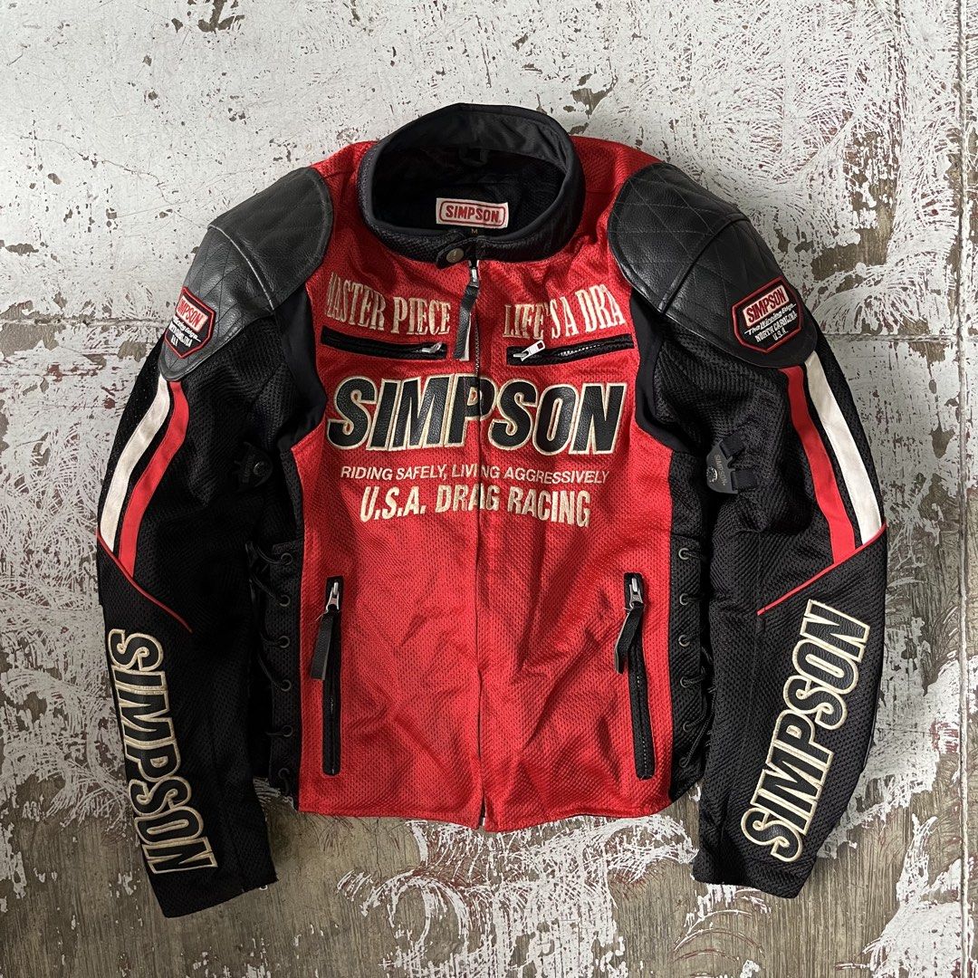 SIMPSON RACING JACKET✨ (Category: Coats, Jackets and Outerwear) located in Iloilo. Submitted by anonymous_ph (Listing ID 1463627628, Image 1). Description: SIMPSON RACING JACKET✨ MED 17.5 SHOULDER WIDTH P-P 20.5 L-22 HEM-18.5 SLEEVE LENGTH FRM ARMPIT-19 CR:9.5/10 EXCELLENT/ NEED WASH DM IF INTERESTED 📩 .