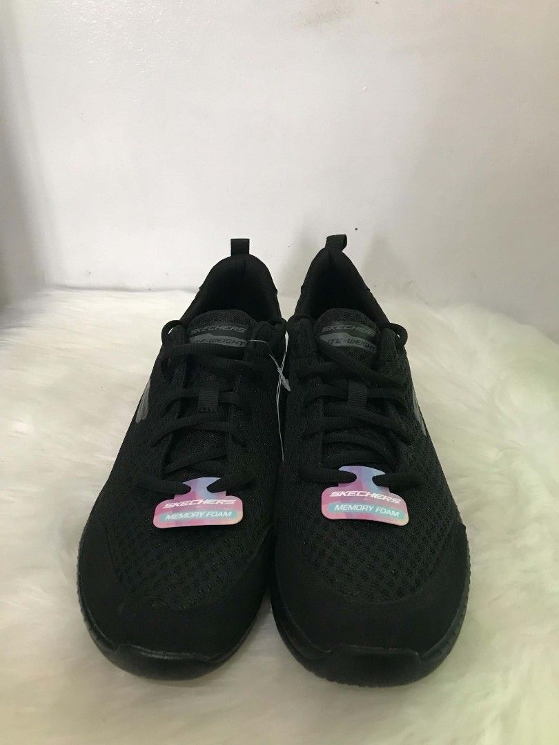 Skechers Memory Foam Black Sneakers (Category: Sneakers) located in Manila. Submitted by vincent.seller (Listing ID 1463607479, Image 1). Description: - Brand: Skechers - Color: Black - Feature: Memory foam insoles for ultimate comfort - Closure: Lace-up - Ideal for: Everyday wear and light exercise - Versatile and stylish.