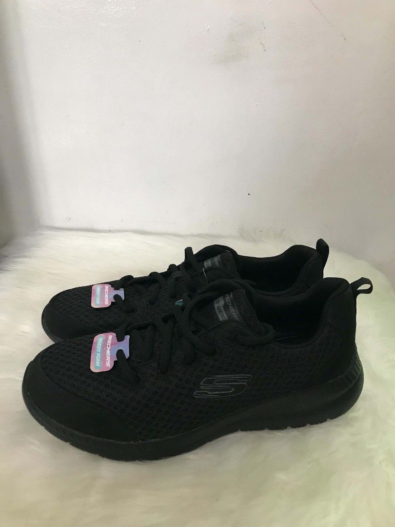 Skechers Memory Foam Black Sneakers (Category: Sneakers) located in Manila. Submitted by vincent.seller (Listing ID 1463607479, Image 2). Description: - Brand: Skechers - Color: Black - Feature: Memory foam insoles for ultimate comfort - Closure: Lace-up - Ideal for: Everyday wear and light exercise - Versatile and stylish.