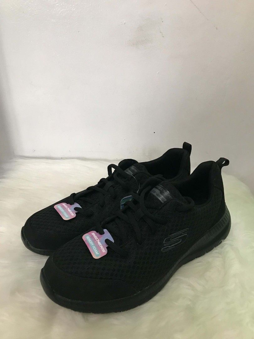 Skechers Memory Foam Black Sneakers (Category: Sneakers) located in Manila. Submitted by vincent.seller (Listing ID 1463607479, Image 3). Description: - Brand: Skechers - Color: Black - Feature: Memory foam insoles for ultimate comfort - Closure: Lace-up - Ideal for: Everyday wear and light exercise - Versatile and stylish.