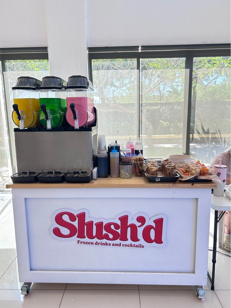 Slush Frozen Drinks and Cocktails Machine (Category: Juicers, Blenders & Grinders) located in Santa Rosa. Submitted by rei.accessories (Listing ID 1463653828, Image 2). Description: - Features three tanks for multiple flavor options. - Perfect for parties, gatherings, and any celebration. -Used for 3 months only.