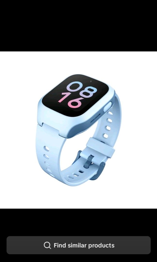 Smart Watch for Kids (Category: Baby Monitors) located in Pasig City. Submitted by mharie89 (Listing ID 1463718112, Image 3). Description: Dimensions: 54.4mm x 41.4mm x 14.6mm*Height, width and thickness dimensions exclude the strap and protrusionsWeight: 52g*With in-box strap StrapMaterial: Silicone Display 1.4 inch Touch DisplayResolution: 240 x 240 pixelsBrightness: up to 279 nitsCase material: PC Sensors: G-sensor BatteryCharging type: magnet