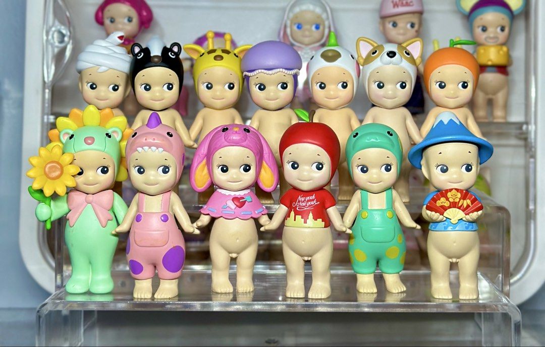 Sonny Angel Figures - Assorted Series (Category: Designer & Blind Box Toys) located in Manila. Submitted by piasonny (Listing ID 1463705369, Image 1). Description: 🛒 ꒰ wts lfb regular/limited sonny angels 𐚱꒱・:*三 dino green - ₱600 1:2 (rbnf) dino pink - sold nyc apple - ₱1,500 1:1 (rbnf) mt fuji - ₱1,800 1:1 (rbnf) unref lop - ₱500 1:2 (rbnf) regs & flower mint - ₱500ea (with og bnf) sold - spino snake jelly x sensi » mop: gcash payo » mod: jnt/