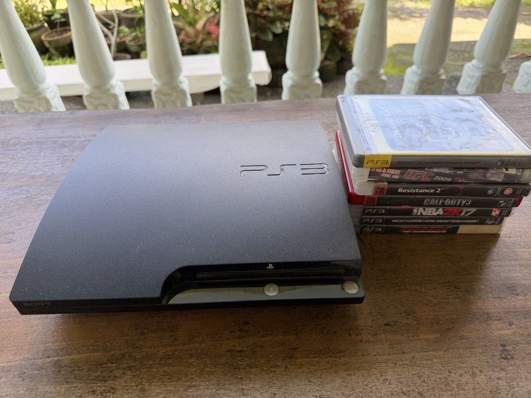 Sony PlayStation 3 (PS3) Console Bundle with Games (Category: PlayStation) located in San Pablo. Submitted by joseph_arvin (Listing ID 1463577708, Image 1). Description: Sony PlayStation 3 PS3 Slim Decluttering lang po. • PS3 Slim console only • No power cable • No HDMI cable • No controller • Untested / hindi ko na po matandaan kung working • May possible game disc sa loob, hindi ko na rin po ma-confirm • May existing account pa sa unit, buyer m