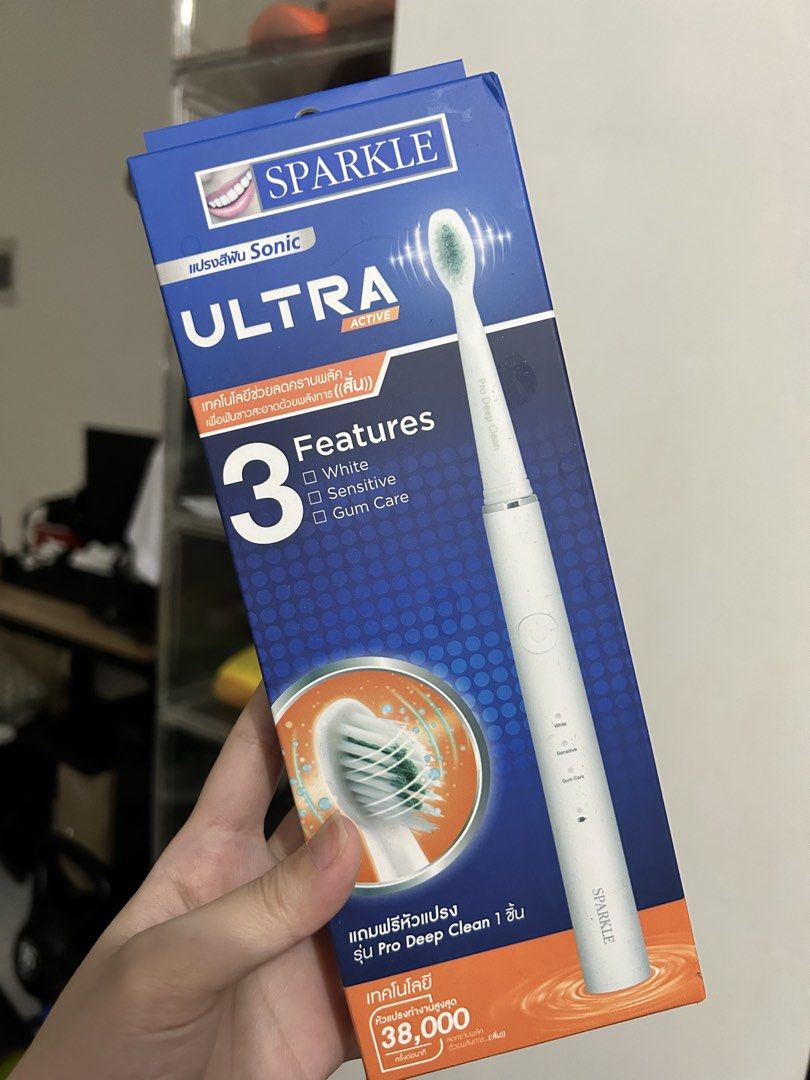 Sparkle Ultra Active Sonic Toothbrush (Category: Sanitary Hygiene) located in Bulacan. Submitted by aria074 (Listing ID 1463662717, Image 2). Description: Selling spare, switching to oral B.