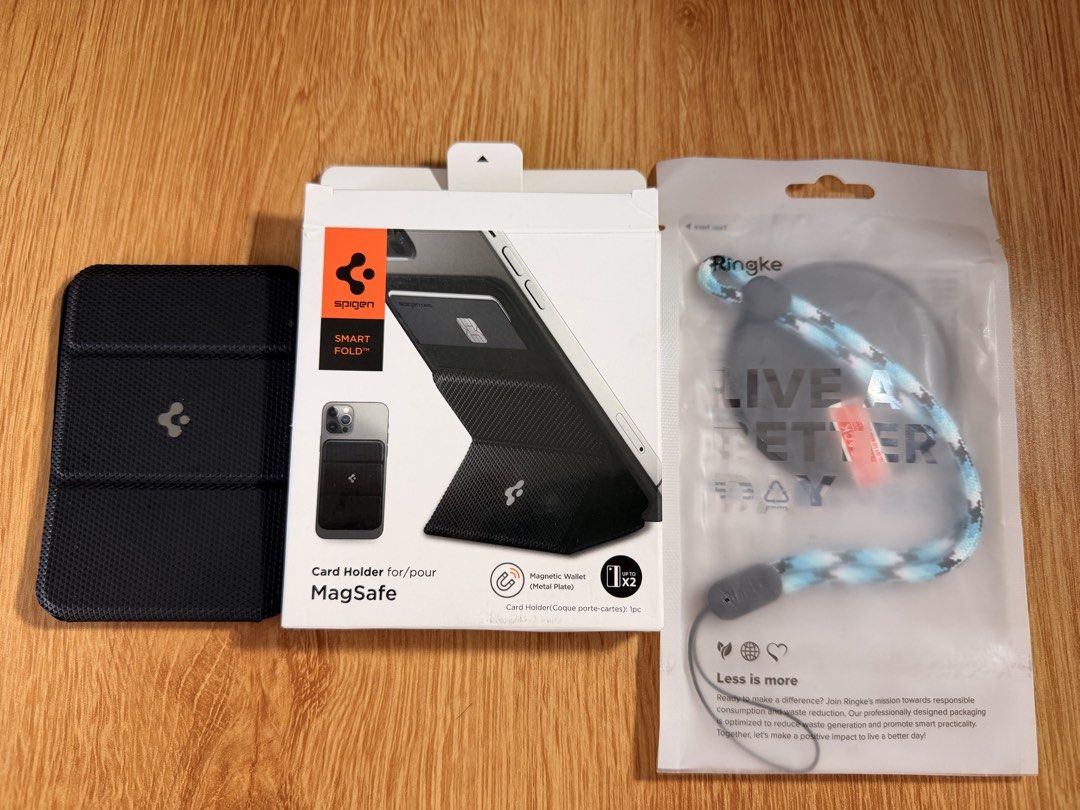Spigen Magsafe Wallet and Stand (Category: Wallets & Card Holders) located in Pasig City. Submitted by snoca (Listing ID 1463696173, Image 2). Description: Dont use it that much since i have a wallet already.