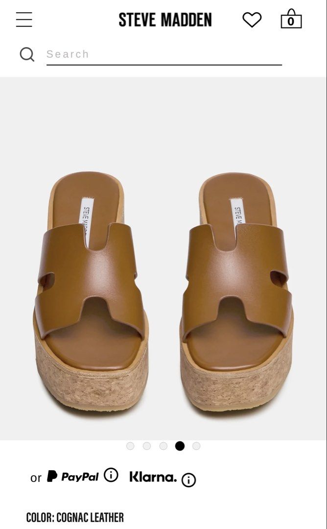 Steve Madden Cognac Leather Platform Wedge Sandals (Category: Wedges) located in Taguig. Submitted by Rveebee (Listing ID 1463656737, Image 1). Description: - Brand: Steve Madden - Style: Platform Sandals - Color: Cognac - Material: Leather upper, Cork wedge sole - Features: Easy slip-on style, super comfy - Occasion: Perfect for summer, dress up or down Steve Madden Brown Harmony Wedge Sandals Size - US 5.5 Fresh from the US RFS - Wrong size :( 