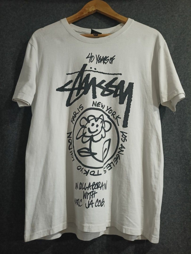STUSSY 40 YEARS ANNIV (Category: Tshirts & Polo Shirts ) located in General Santos City (Dadiangas). Submitted by ivanpacanza (Listing ID 1463621605, Image 1). Description: 21x27 ISSUES: WASHABLE STAIN COLOR RATE 9 LASER PRINT WITH SIDE SEAM.