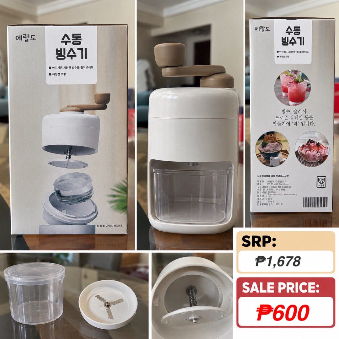 SU-DONG BINGSU MAKER (Category: Ice-cream Makers) located in Makati City. Submitted by TZ.Collections (Listing ID 1463590901, Image 1). Description: -BRAND-NEW -SLIGHTLY NEGOTIABLE -FREE SHIPPING WITHIN MAKATI.