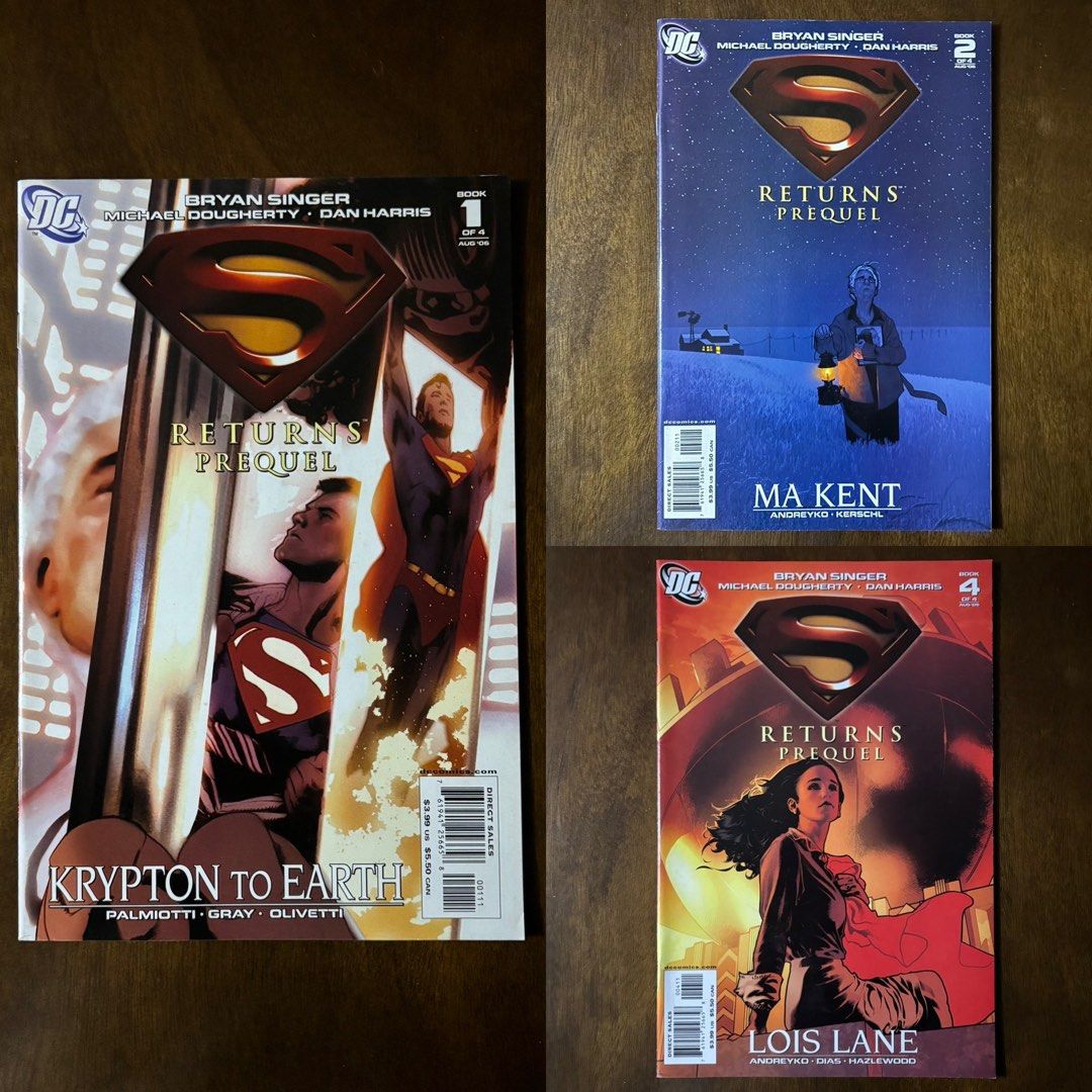 Superman Comics (Category: Comics & Manga) located in Muntinlupa City. Submitted by toychestmnl (Listing ID 1463705160, Image 1). Description: • Superman Returns Prequel 1,2,4 - P1,000 • Superman Unchained 1,3 - P500 • Superman Man of Tomorrow (Facsimile Edition from Mattel DC Super Heroes), Superman Action Comics 11, Superman Confidential 2 & Superman Batman Annual 1 - P300 each #superman #dc #comics.