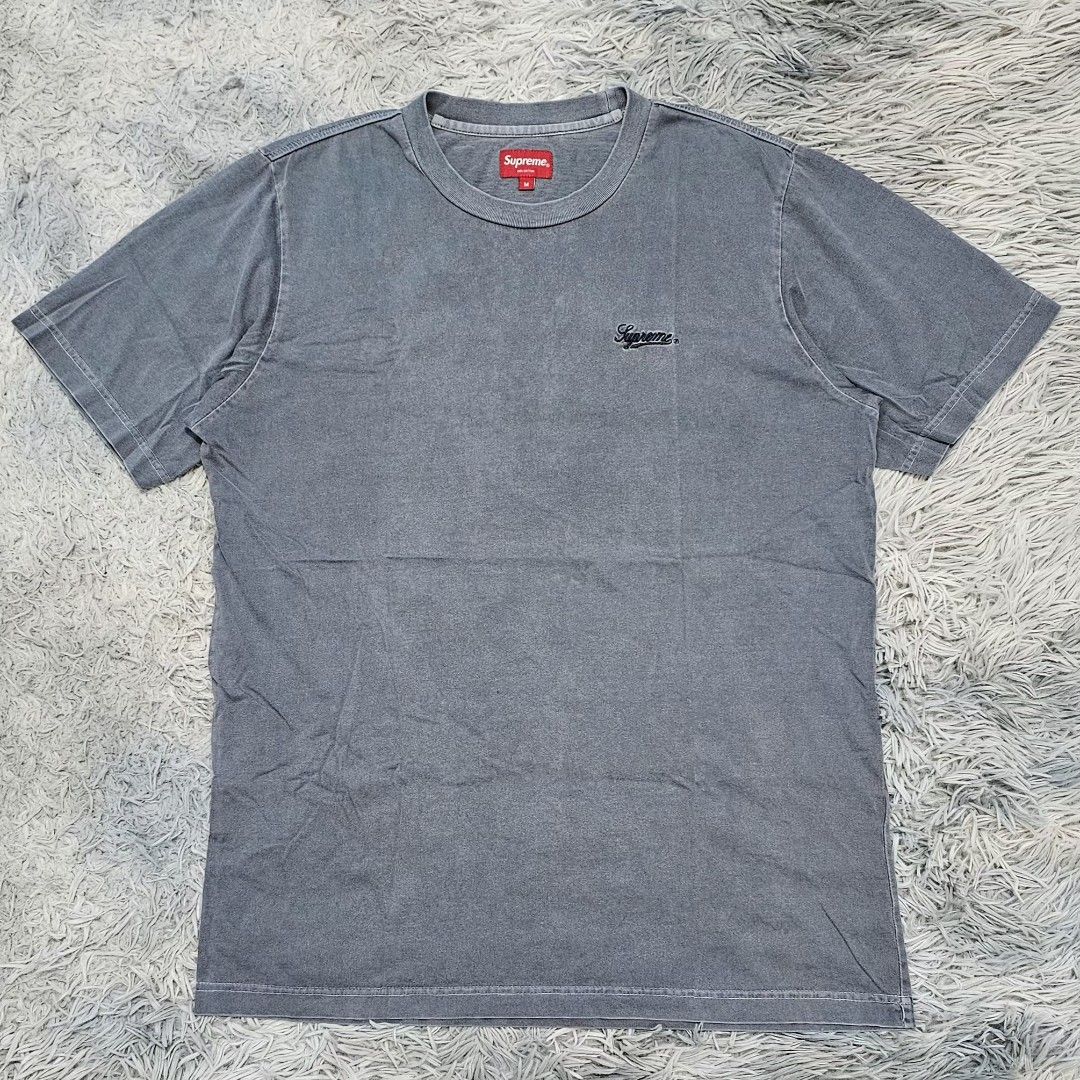Supreme Overdyed / Washed Script Embroidered Tee (Category: Tshirts & Polo Shirts ) located in Manila. Submitted by shio_gray (Listing ID 1463609999, Image 2). Description: Authentic sz Medium L 28.5 x W 22 inches.