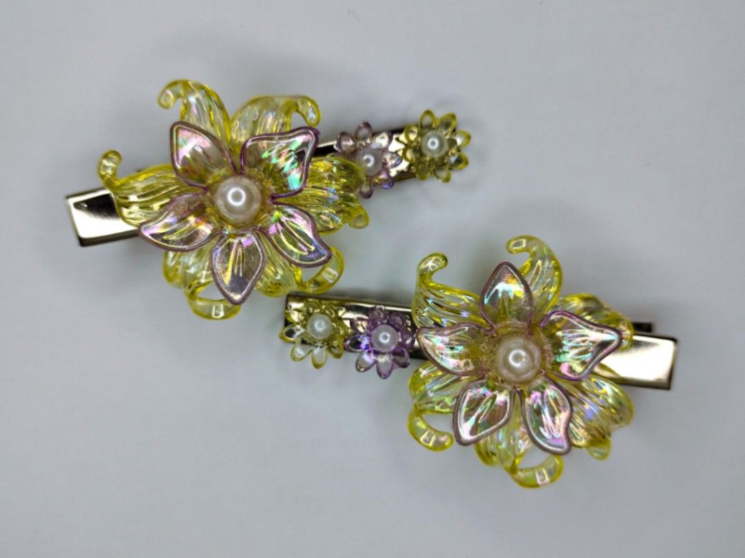 Tangled-Inspired Hairclips (Category: Accessory Holder, Box & Organizers) located in Trece Martires City. Submitted by floribellecreations (Listing ID 1463639848, Image 2). Description: And at last, I see the light… ☀️✨🌸 A little sunshine, a little sparkle, and a whole lot of ✨magic✨ for your hair. 🎀💜 Which one belongs in your fairytale? 👀.