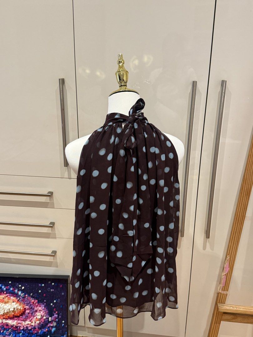 Thailand Brand Polka Dot Halter top (Category: Blouses) located in Quezon City. Submitted by kristinascl0set (Listing ID 1463721212, Image 3). Description: Originally got it for 3k+, never used but no tag anymore, just not my style 🥲 bought August 2026! .