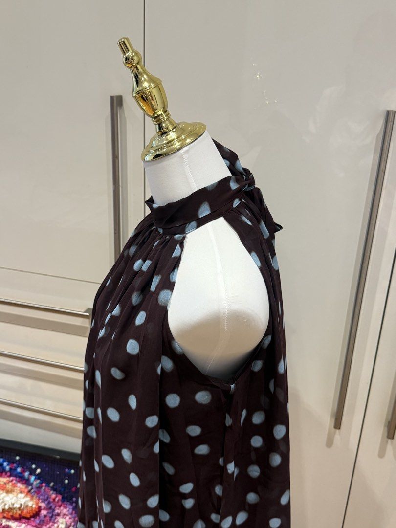 Thailand Brand Polka Dot Halter top (Category: Blouses) located in Quezon City. Submitted by kristinascl0set (Listing ID 1463721212, Image 2). Description: Originally got it for 3k+, never used but no tag anymore, just not my style 🥲 bought August 2026! .