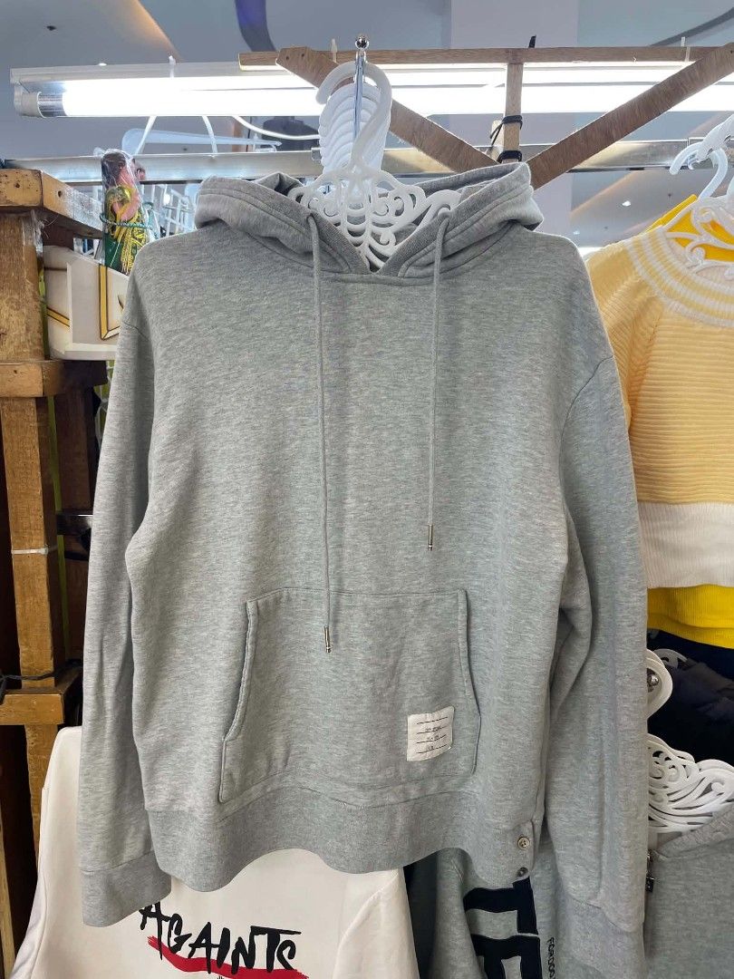 Thom Browne Grey Hoodie Size 2 (Category: Hoodies) located in Cainta. Submitted by mariss.luxx (Listing ID 1463620272, Image 1). Description: - Authentic Thom Browne Grey Hoodie - Signature Red, White, and Blue Stripe Detail - Made in Italy - 100% Cotton - Size: 2.