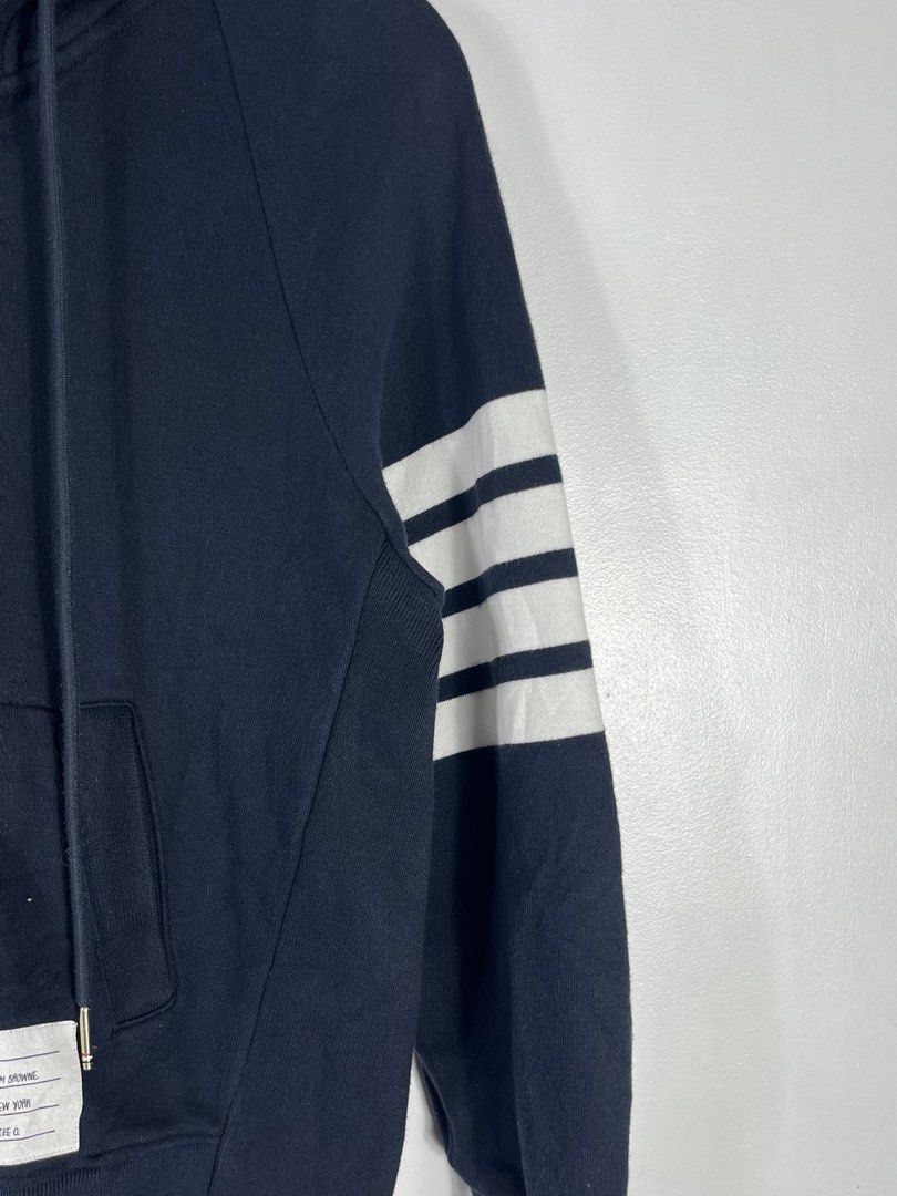 thom browne zip up hoodie (Category: Coats, Jackets and Outerwear) located in Bacolod City. Submitted by piquedup.ph_v2 (Listing ID 1463696925, Image 3). Description: Size: | 20x24 Condition: Excellent Color rate: 9.5/10 (Color may vary to lighting) Flaws: None.