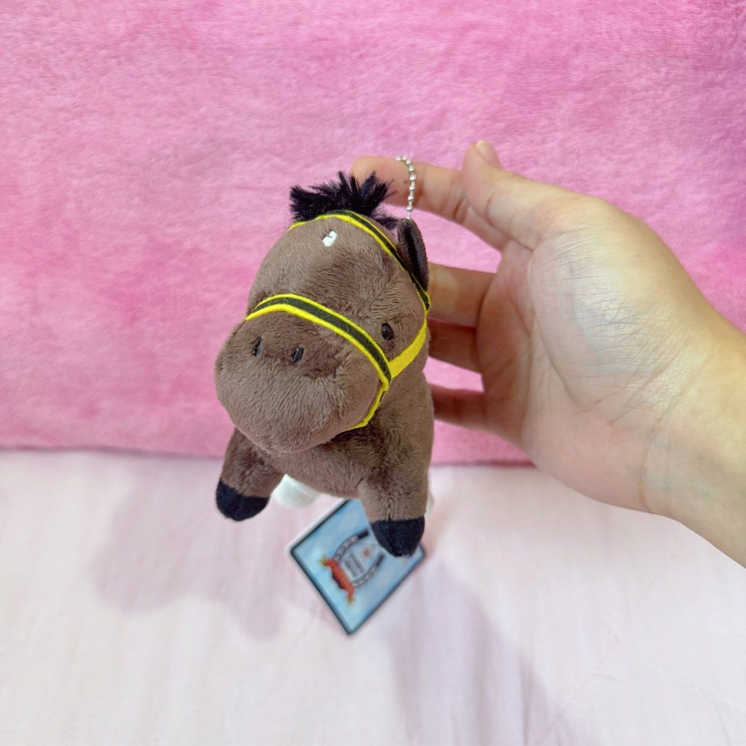 Thoroughbred Racing Horse “3” Charm Plush (Category: Plushies & Soft Toys) located in Manila. Submitted by ashyyel_ (Listing ID 1463678972, Image 1). Description: .