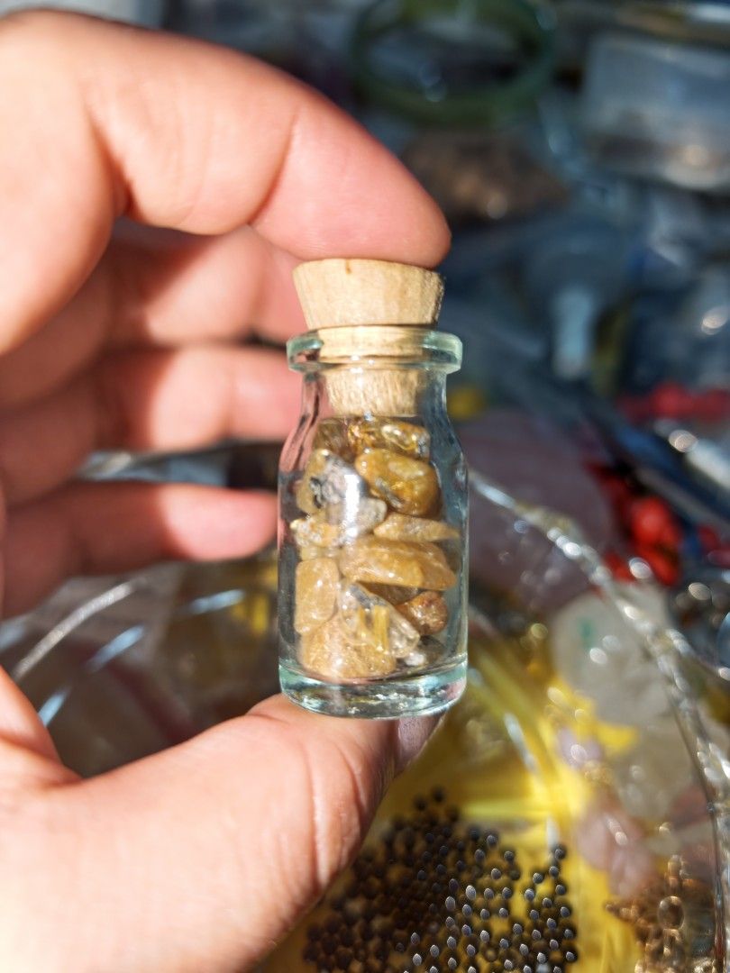 Titanium Gold Rutilated Chip in a Bottle (Category: Precious Stones) located in Quezon City. Submitted by piaoliangcollections.ph (Listing ID 1463619985, Image 3). Description: This is just one piece. Get it now. Your Lucky Crystal for Abundance..