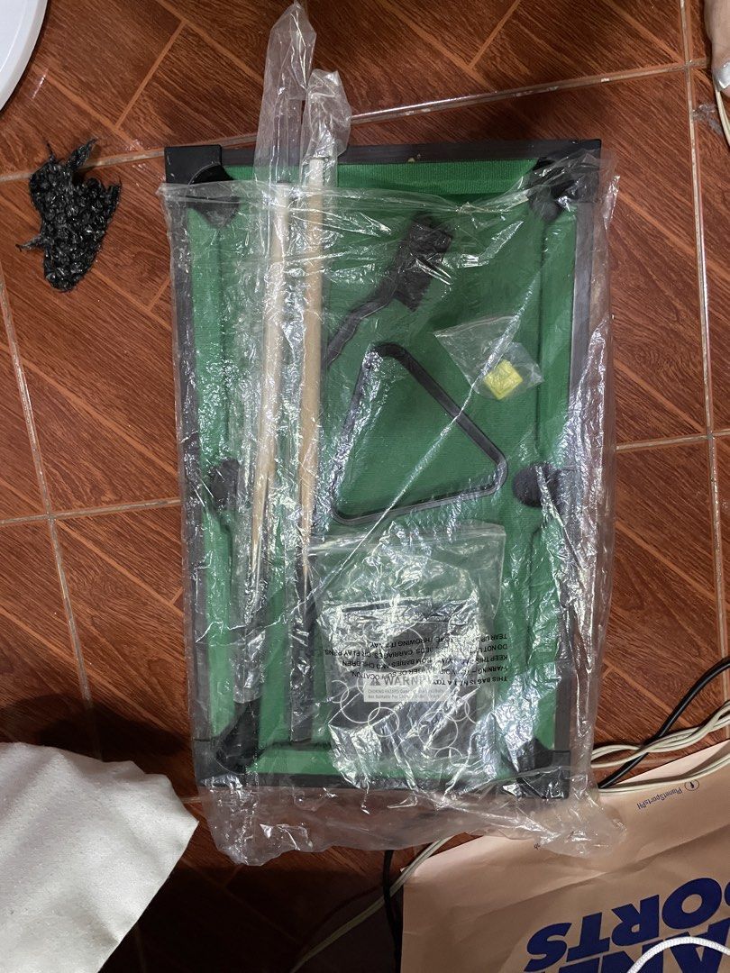 Totes Tabletop Pool Table with Accessories (Category: Billiards and Bowling) located in Caloocan City. Submitted by gentleriver_3af518 (Listing ID 1463568051, Image 3). Description: Complete mini pool table set by Totes. Never played with opened only for inspection. Comes with all original accessories (balls, cues, triangle, brush, chalk). Perfect for entertaining guests or desk entertainment. Price: ₱1,100 fixed / Last price pm PM if interested!