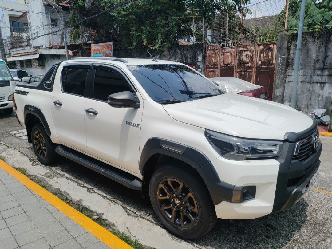 Toyota Conquest V. Manual (Category: Used Cars) located in Manila. Submitted by maochetong (Listing ID 1463615202, Image 3). Description: Top of the Line 2022 Toyota Hilux V Conquest 4x4 Manual Transmission 360 Reverse Cam Touch Screen Radio with Cruise Control All Orig and Stock Cold AC 2 Original Key 90% Tire Thread 55k Mileage Complete and Legal Documents Ready for Transfer Register PM/Contact : 0905-687-0416.