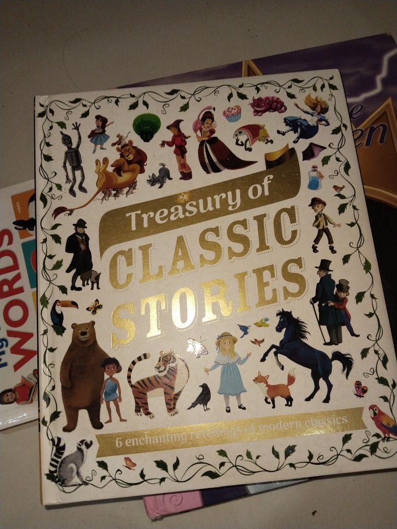 Treasury of Classic Stories (Category: Children's Books) located in Cavite. Submitted by krisandrakian (Listing ID 1463713358, Image 1). Description: orig price around 600, may isang page na pinunit pero andon pa din iniwan ko nakaipit, page 17. but overall ok n ok pa siya hindi msyadong nabuklat yan nakatabi lang.