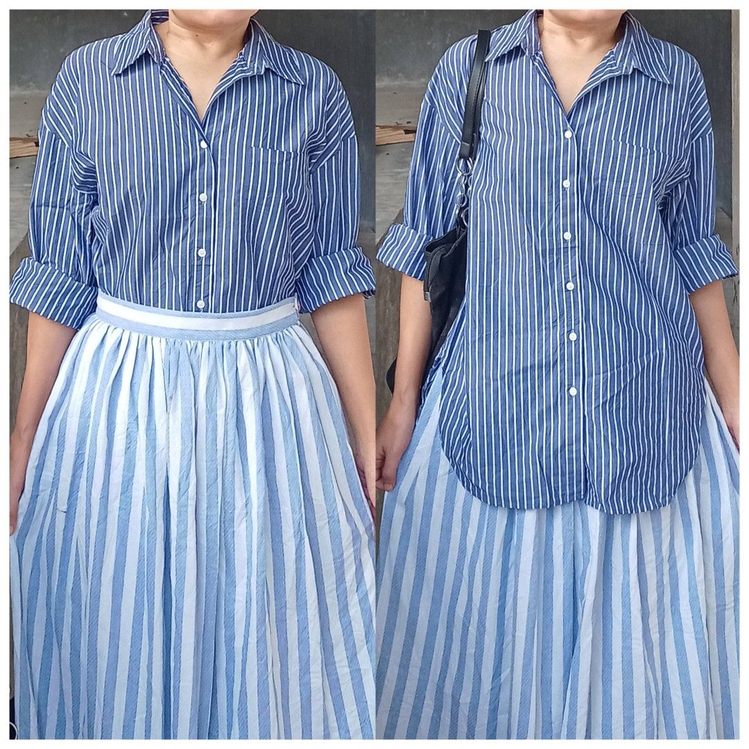 Trend stripe longsleeve (Category: Others Tops) located in Davao. Submitted by kannikasok1987 (Listing ID 1463693978, Image 1). Description: medium frame 100% cotton good as new.