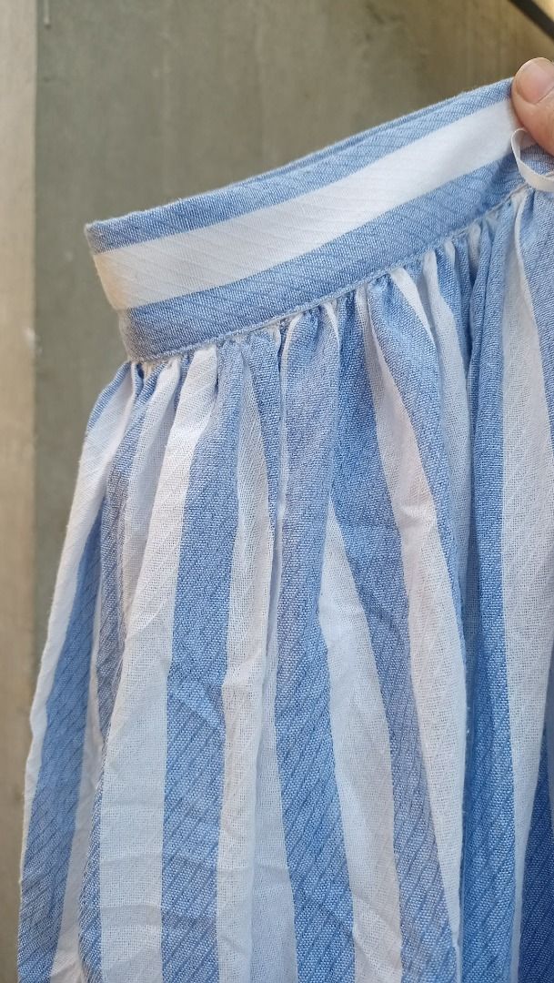 Trends stripe maxi flowy skirt (Category: Skirts) located in Davao. Submitted by irisrazona16792 (Listing ID 1463616565, Image 2). Description: Cotton Wd inner lining Waist 28 L 29 good as new.