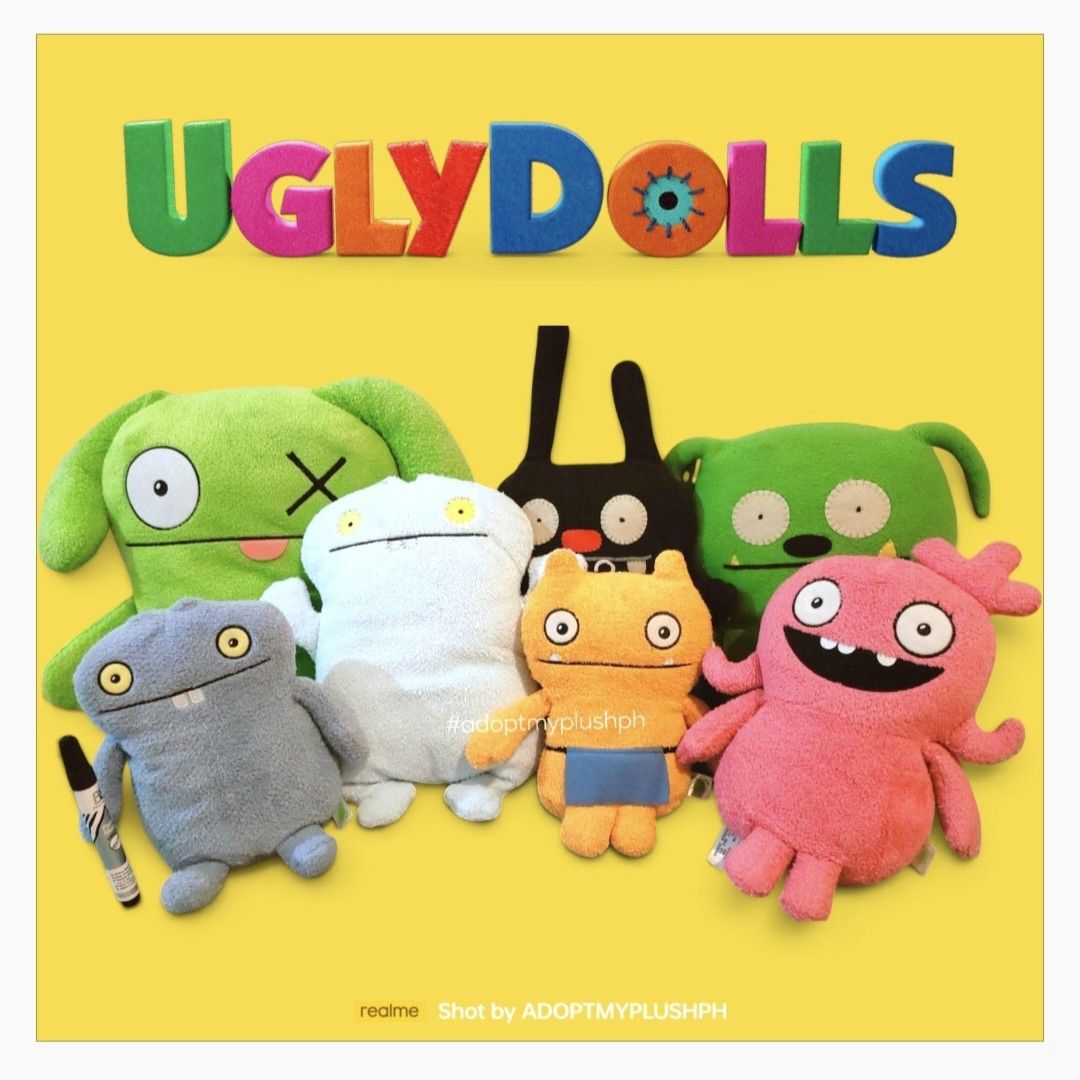 UglyDolls Plush Assortment (Category: Plushies & Soft Toys) located in Taguig. Submitted by adopt.my.plush.ph (Listing ID 1463659422, Image 1). Description: Huggable cushion type 15" Ox (light green) by Hasbro - 290.00 13" Babo (blue grey) by Hasbro - 200.00 13" Hot Foot (dark green) by GUND - 230.00 12" Tooly (black) by Commonwealth Toy - 180.00 !SOLD! Sitting plush with *beaded bottom 9" Wage (orange) by Hasbro - 230.00 9" Babo (blue) by Hasbro