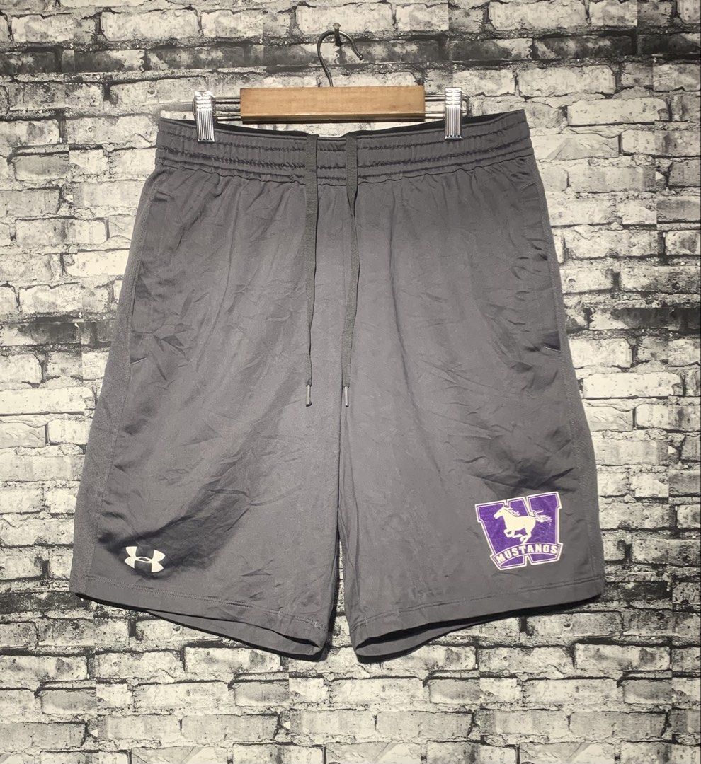 Under Armour Grey Mustangs Athletic Shorts (Category: Shorts) located in Manila. Submitted by marksaban81396 (Listing ID 1463695412, Image 1). Description: Waistline 28-30 Lenght 17 Legopen.